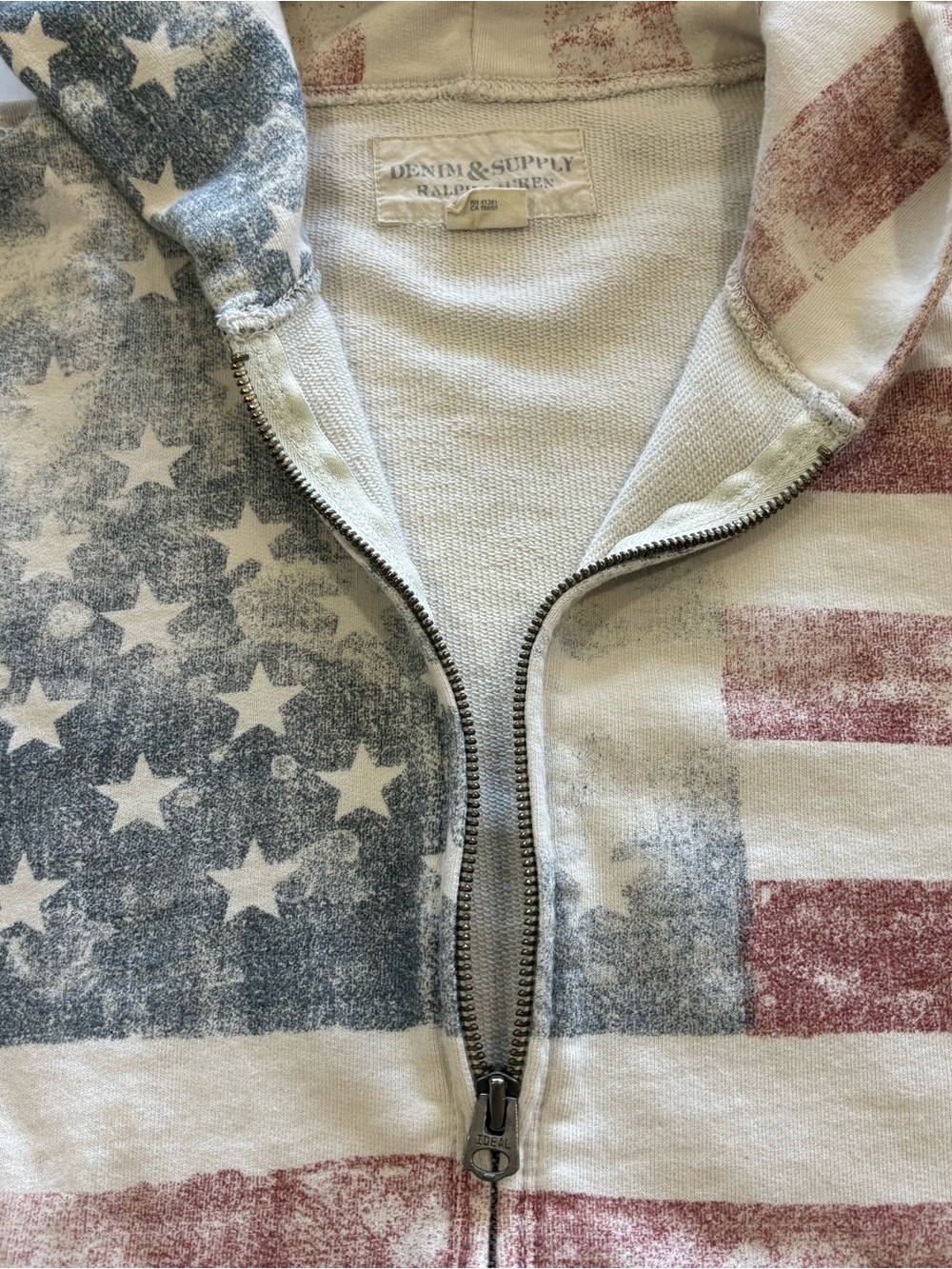 Ralph Lauren Denim & Supply Faded American Flag Hoodie Men M Designer Chief Kief - Picture 9 of 16